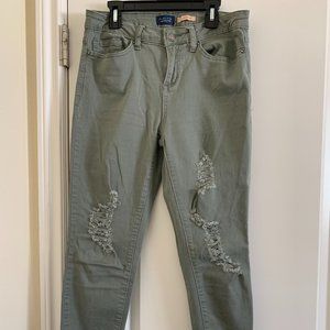 Army Green Ankle Jeans